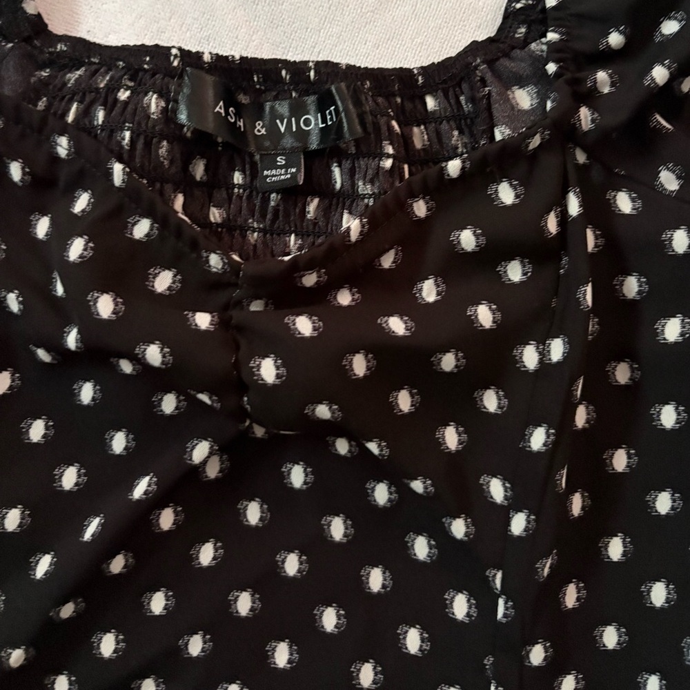 Black Polka Dot Women's Crop Top